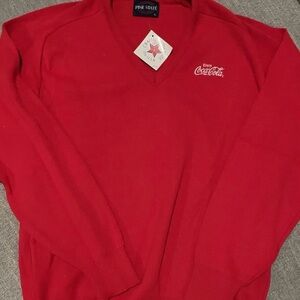 Coca Cola Classic Red V-Neck Sweater